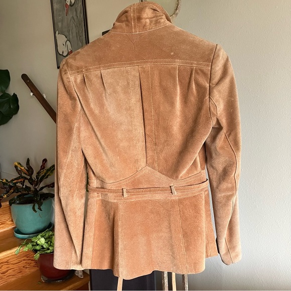 Vintage 70s Winlit Suede Genuine Leather Tie Waist Western Jacket XS/S - Picture 13 of 15